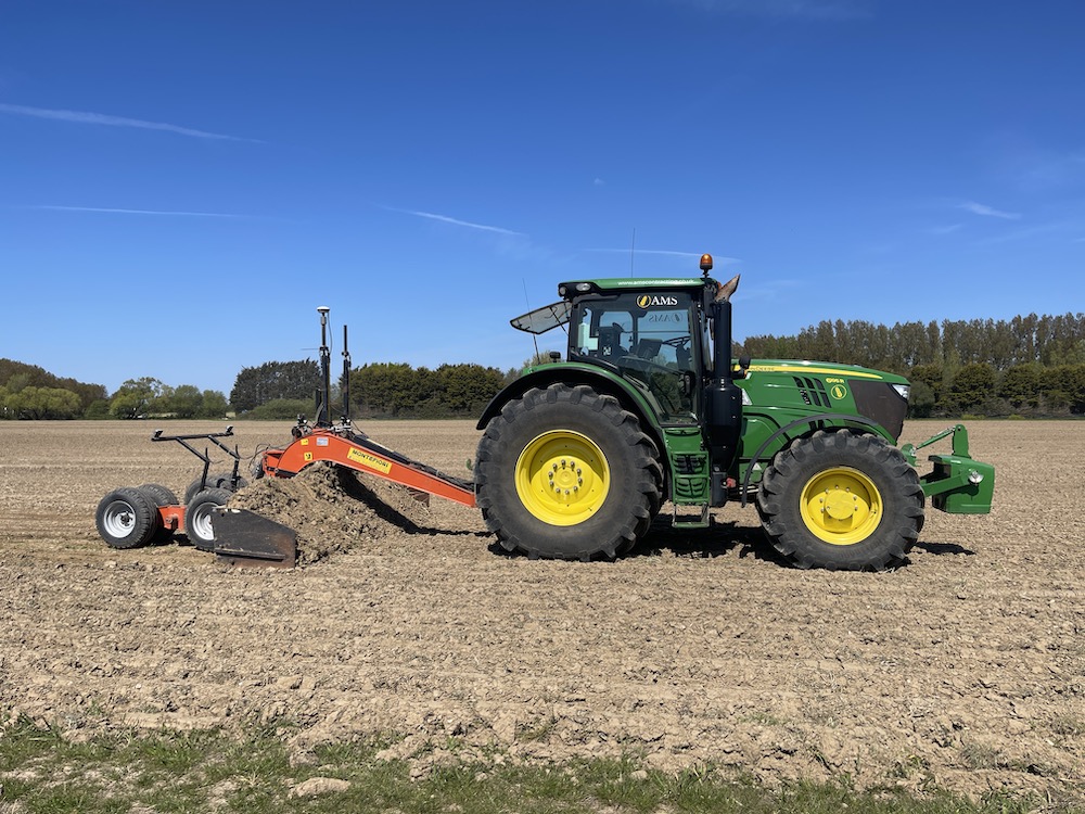 One of the UK’s first land levelling machines on show at Cereals 2023